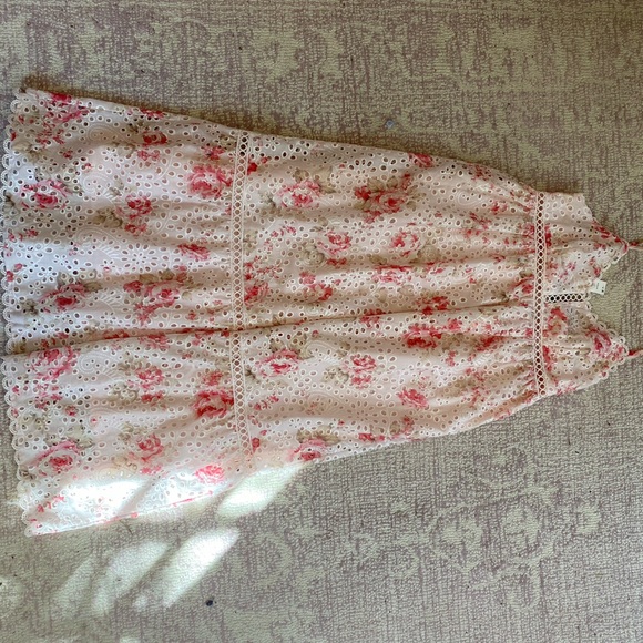 Aqua Eyelet Maxi Dress NWT - Picture 3 of 4